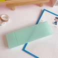 Kreative Schreibwarenbox mit groer Kapazitt einfache transparente mattierte einfarbige Bleistiftboxpicture14