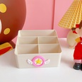 cartoon desktop storage box cosmetic finishing box multigrid pink storage boxpicture14