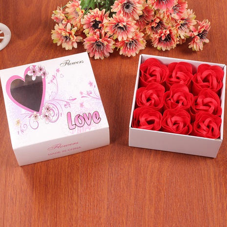 9 roses soap flower gift box Valentine's Day Teacher's Day gift wholesale's discount tags
