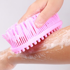 1 pc de brosse de shampooing douche en silicone rose