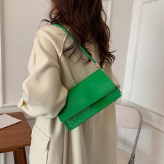 2022 neue trendige, einfache, reine Farbe, kleine quadratische Tasche mit einer Schulter
