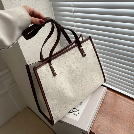 Fashion canvas four-leaf clover large-capacity shoulder bag's discount tags