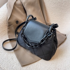 Nylon cloth bag autumn and winter new trendy Lingge chain messenger bag