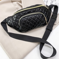Leisure travel waist bag winter new fashion Lingge messenger bag chest bag