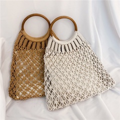 new cotton rope woven new large capacity mesh bag handbag