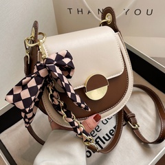 fashion small saddle bag texture bag new trendy one-shoulder messenger bag