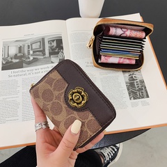 Sunflower zipper card holder new fashion large-capacity multi-card coin purse