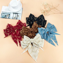 Korean new bronzing bow hairpin fabric personality hair clip