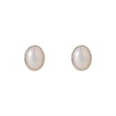 Korean style retro pearl earrings temperament round diamond laser pearl alloy earringspicture10