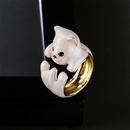 Fashion new products personality dripping oil animal gold open copper ringpicture8