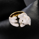 Fashion new products personality dripping oil animal gold open copper ringpicture9