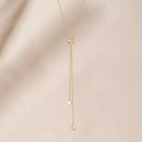 exquisite tassel necklace simple Yshaped retractable copper clavicle chainpicture7
