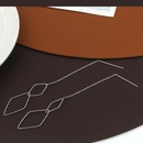 Simple Classic Geometric copper long tassel Earringspicture6