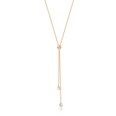 exquisite tassel necklace simple Yshaped retractable copper clavicle chainpicture11