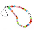 bohemian style rainbow soft pottery mobile phone chain colorful beads diy letter LOVE pendantpicture11