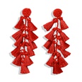 Chinese New Year fabric flower festive ethnic tassel earringspicture14