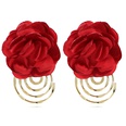 Chinese New Year fabric flower festive ethnic tassel earringspicture33