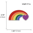 Broche en alliage de bannire colore de dessin anim gay Rainbow Pride en forme de coeurpicture13