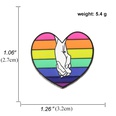 Broche en alliage de bannire colore de dessin anim gay Rainbow Pride en forme de coeurpicture15