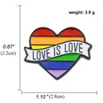 Broche en alliage de bannire colore de dessin anim gay Rainbow Pride en forme de coeurpicture16