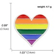Broche en alliage de bannire colore de dessin anim gay Rainbow Pride en forme de coeurpicture17