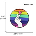 Broche en alliage de bannire colore de dessin anim gay Rainbow Pride en forme de coeurpicture22