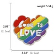 Broche en alliage de bannire colore de dessin anim gay Rainbow Pride en forme de coeurpicture35