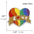 Broche en alliage de bannire colore de dessin anim gay Rainbow Pride en forme de coeurpicture38
