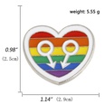 Broche en alliage de bannire colore de dessin anim gay Rainbow Pride en forme de coeurpicture39