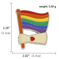 Broche en alliage de bannire colore de dessin anim gay Rainbow Pride en forme de coeurpicture40