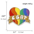Broche en alliage de bannire colore de dessin anim gay Rainbow Pride en forme de coeurpicture41