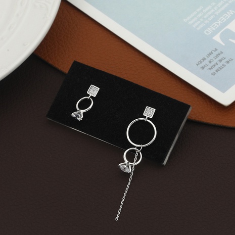 Simple Classic niche geometric copper Earrings NHIK620389's discount tags