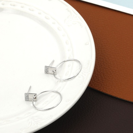 Simple Classic Light Luxury Geometric hoop copper Earrings NHIK620386's discount tags