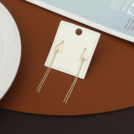 Simple and classic niche luxury copper earrings NHIK620384's discount tags