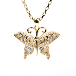 fashion zircon butterfly necklace copper lady sweater chainpicture6
