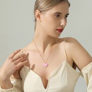 Luxury niche drop glaze love lightning necklace sweet heartshaped pendantpicture8