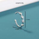 European and American fashion Cshaped microinlaid zircon nose ringpicture9