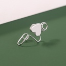 European and American nonporous puncture stainless steel nose ring heartshaped nose clip nose nailpicture6