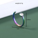 European and American creative jewelry Cshaped stainless steel rhinestone nose ring  NHDB602454picture8