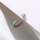 European and American creative jewelry Cshaped stainless steel rhinestone nose ring  NHDB602454picture9