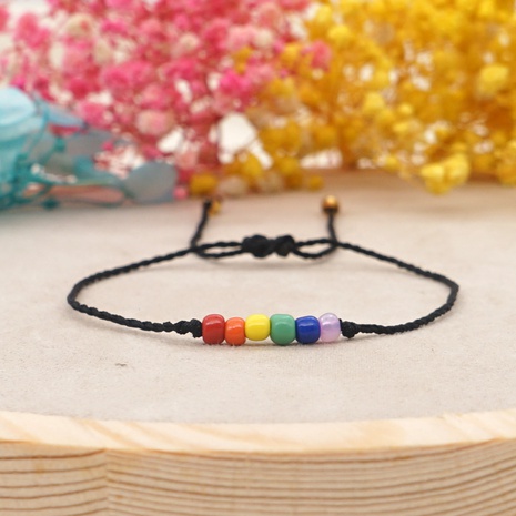 creative couple bracelet color bohemian ethnic color rice bead bracelet wholesale's discount tags
