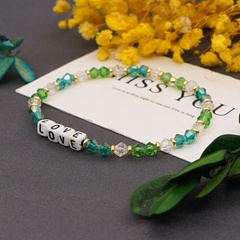 Bohemian national style personality hand ornaments LOVE letter color matching colorful crystal bracelet