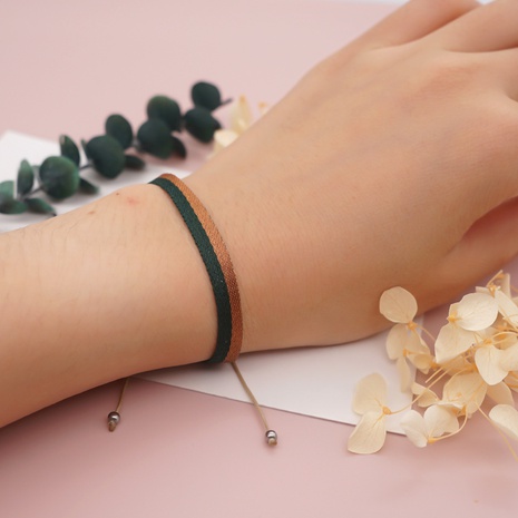 bracelet tissé à la main style couple personnalité simple ruban style ethnique petit bracelet's discount tags