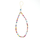New creative personality retro Nepalese style glass rainbow rice beads devil eye mobile phone chainpicture11
