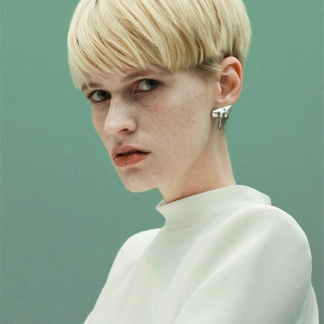 European female drop wax ins niche unique asymmetric earrings's discount tags