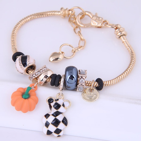 European and American fashion metal fruit animal pendant alloy bracelet's discount tags