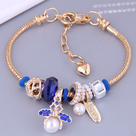 European and American fashion simple bee pendant alloy bracelet's discount tags