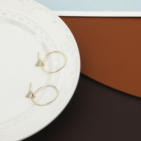 Simple Light Luxury Fashion Round Drop Copper Zircon Earrings NHIK616798's discount tags