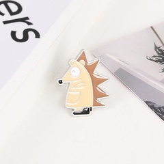 Creative alloy dripping oil clothing pin animal thorn hedgehog brooch