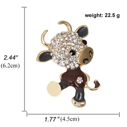 cartoon cow brooch cute animal metal drip oil pin coat accessories collar pinpicture10